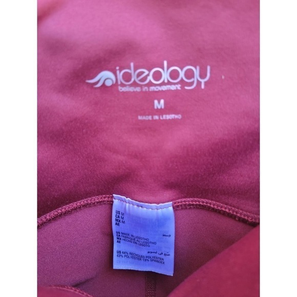 Ideology High Rise Biker Shorts Red Pear Medium - Picture 7 of 9